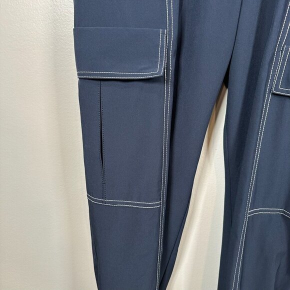 Athleta Chelsea Utility Jogger Womens Size 12 Navy Blue High Rise Cargo Pant - Picture 2 of 12